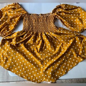 Nic & Jo Yellow and White Polkadot Romper